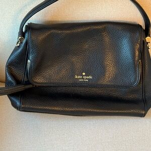 Kate Spade Black Pebbled Leather Shoulder Bag